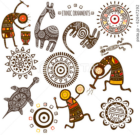 Set of African ethnic patterns 62647292