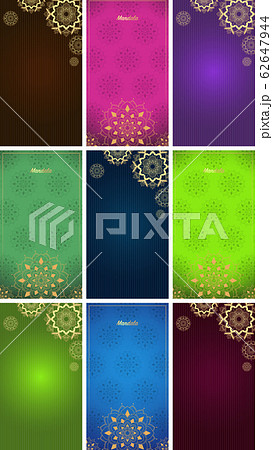 Background template with mandala designs 62647944