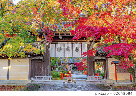 京都　秋の今宮神社　東門　 62648094