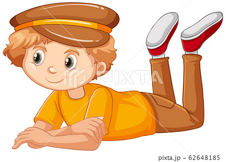 Boy in yellow shirt on white background Boy in yellow shirt on white background 62648185