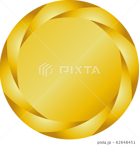 丸 円 金 メダルのイラスト素材
