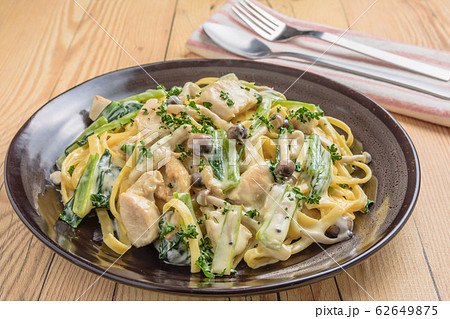 鶏肉のクリームパスタ 62649875