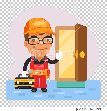 Cartoon Locksmith Opened the Door 62649935