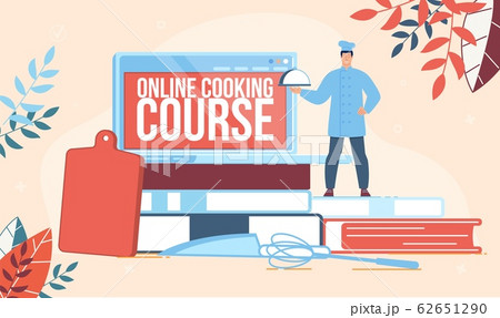 Restaurant Chef School Flat Vector Promo Banner Restaurant Chef School Flat Vector Promo Banner 62651290