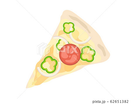 チーズのピザのイラストのイラスト素材