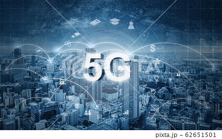 5g internet technology and network connection technology in the city 62651501