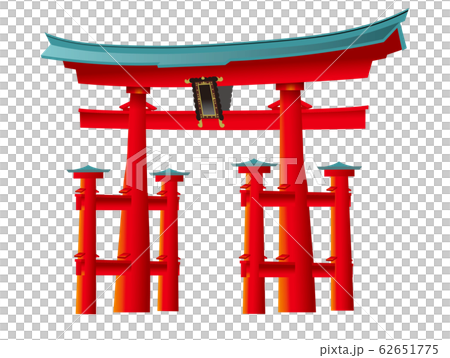 厳島神社のイラストのイラスト素材