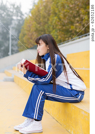 long-haired girl wearing school uniform long-haired girl wearing school uniform 62652186