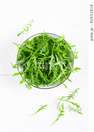 Fresh arugula or rocket leaves salad, rucola, top Fresh arugula or rocket leaves salad, rucola, top 62652818