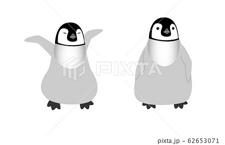 皇帝ペンギンの兄弟 子供 のイラスト素材