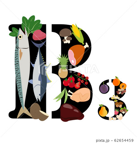 Vitamin B3 illustration 62654459