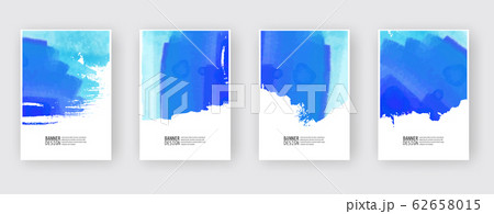 Abstract watercolor color design banner set. Abstract watercolor color design banner set. 62658015
