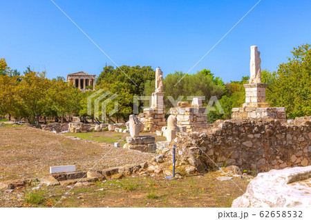 Odeon of Agrippa statues, Athens, Greece 62658532