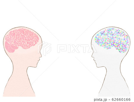 AIや不自然な脳の症状と正常な脳の比較 62660166