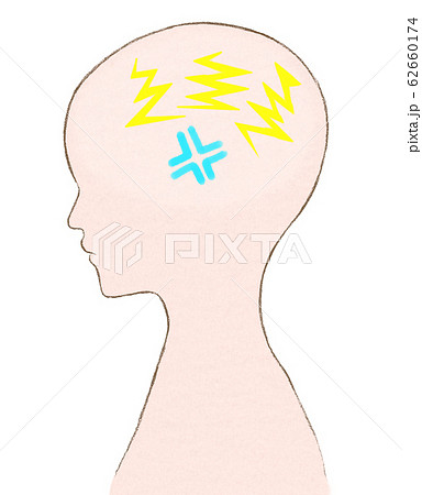 脳 怒り イライラのイラスト素材