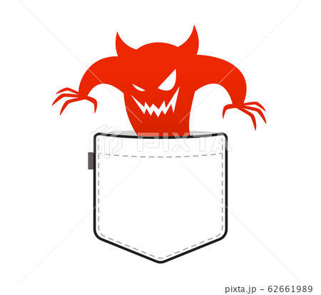 red evil in the pocket. Isolated Vector 62661989