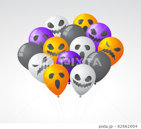 Colorful Halloween Balloon. Isolated Vector 62662004