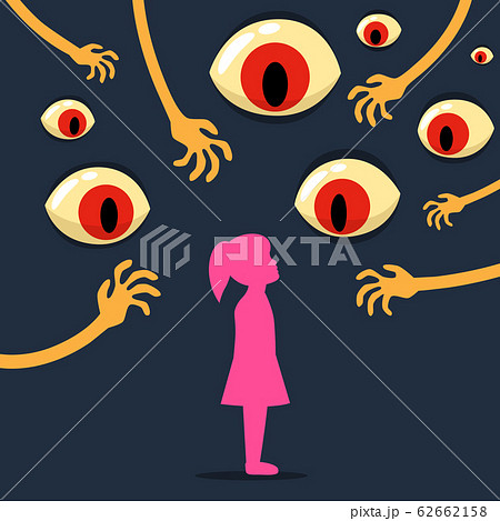 The eyes and hands focused on a girl. Sexual 62662158