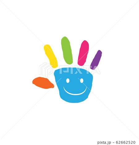 Hand Symbol with rainbow color. Isolated Vector Hand Symbol with rainbow color. Isolated Vector 62662520