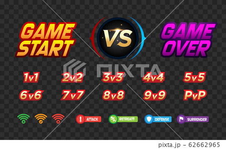 Graphic Elements For Pvp Game Vectorのイラスト素材