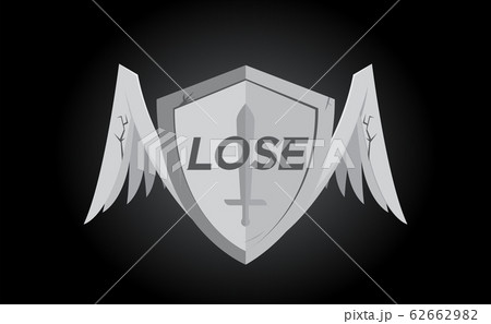 The Lose Badge Silver Badge Game Elements のイラスト素材