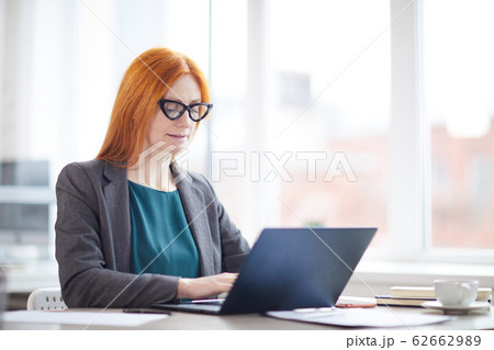 Modern Female Boss Using Laptop Modern Female Boss Using Laptop 62662989