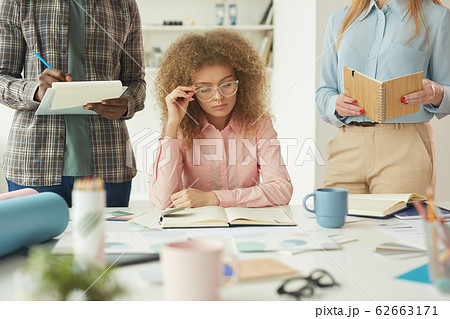 Smart Young Woman Planning Project Smart Young Woman Planning Project 62663171