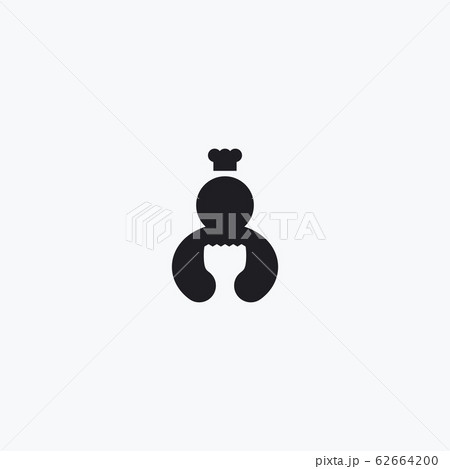 abstract sign of a chef holding a paper bag abstract sign of a chef holding a paper bag 62664200