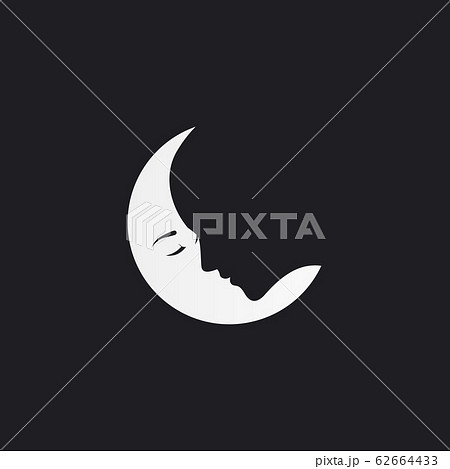 abstract Moon Shadowed by a woman's face 62664433