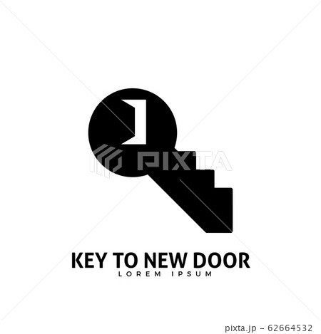 Abstract logo of a staircase from a key with an 62664532