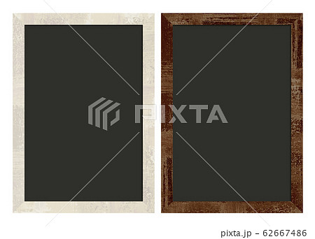 水彩で描いた木枠の黒板2種 水彩で描いた木枠の黒板2種 62667486