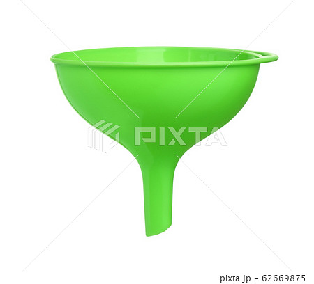 Green plastic funnel 62669875