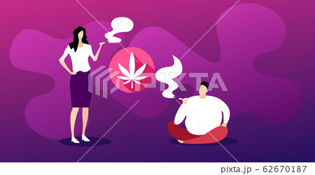 man woman smoking marijuana joint drugs consumption cannabis addiction concept full length horizontal 62670187