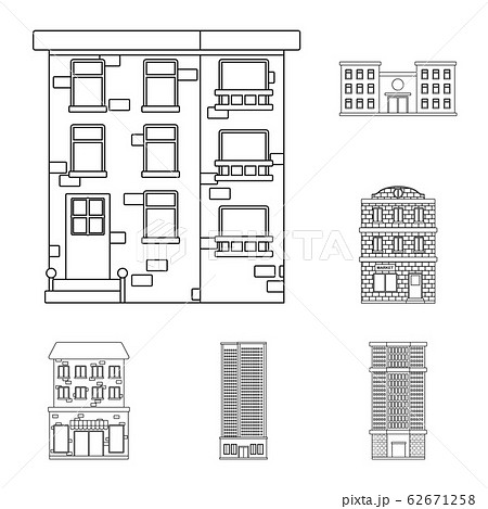 Vector illustration of architecture and exterior icon. Set of architecture and city stock symbol for web. 62671258