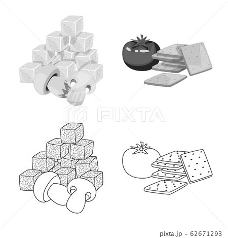 Vector illustration of taste and seasonin logo. Set of taste and organic stock symbol for web. 62671293