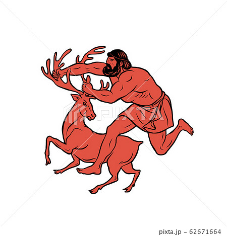 Ceryneian Hind. 12 Labours of Hercules Heracles 62671664