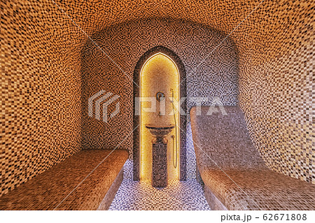 Turkish bath or Hamam at spa interior 62671808