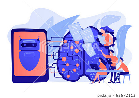 Chatbot passing the Turing test concept vector illustration. 62672113