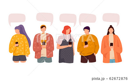 Group of people discuss social media news Group of people discuss social media news 62672876