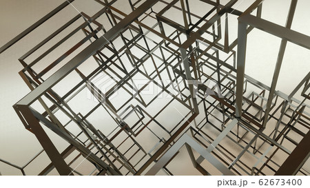 graphic geometric shapes 3D illustration 62673400