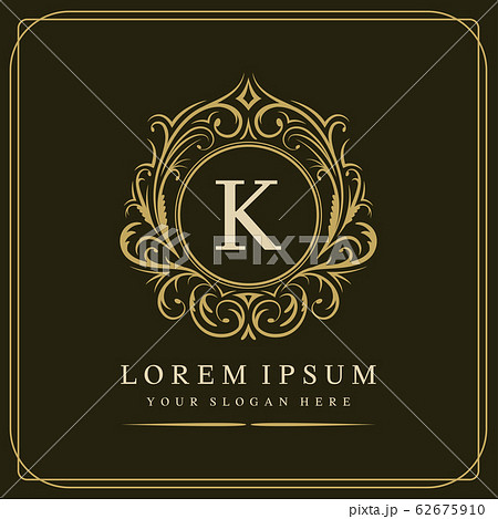 Luxury logo template, letter K logo design, vector illustration 62675910