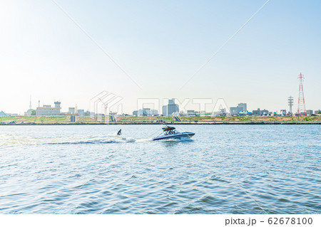 千葉県市川 江戸川河川敷周辺の風景 千葉県市川 江戸川河川敷周辺の風景 62678100