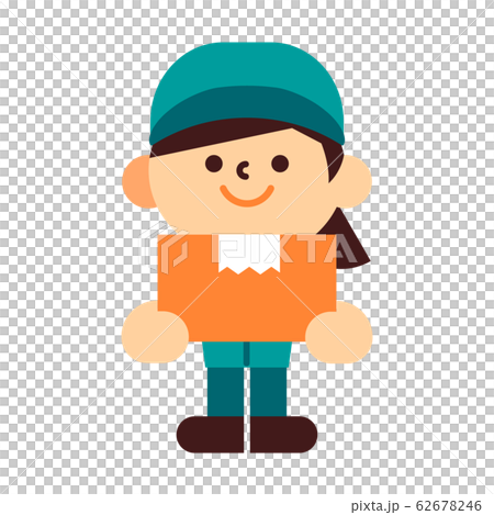 Person, work clothes, cardboard, delivery, moving 62678246