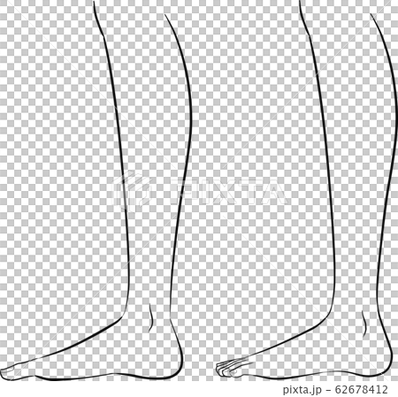 脚　足　ボディパーツ　横 62678412