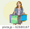 Women are happy with shopping at a discounted price.  62680167