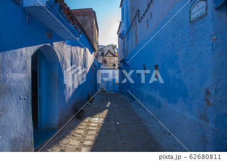 モロッコ　青い街　シャフシャウエン 62680811