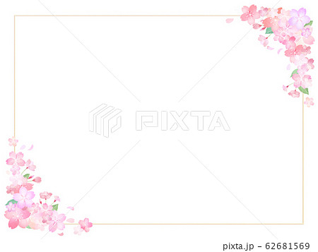 背景-素材-パーツ-和-和紙-和風-和柄-春-桜-フレーム 背景-素材-パーツ-和-和紙-和風-和柄-春-桜-フレーム 62681569