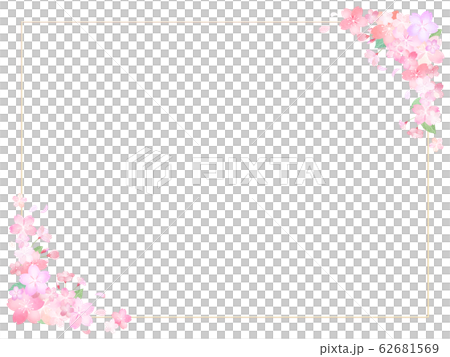 背景-素材-パーツ-和-和紙-和風-和柄-春-桜-フレーム 背景-素材-パーツ-和-和紙-和風-和柄-春-桜-フレーム 62681569