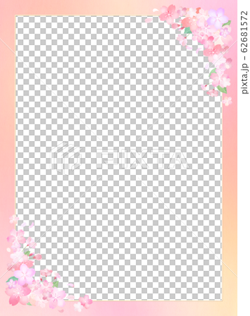 背景材料部分日式和室日本日式春天櫻花櫻花粉紅色框架 62681572