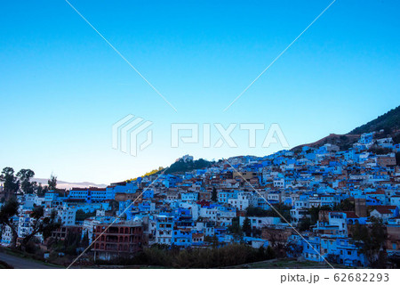 モロッコ　青い街　シャフシャウエン 62682293